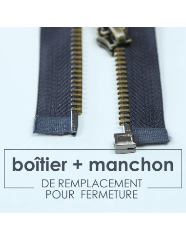 Boîtier et manchon d´arrêt ZlideOn pour fermeture