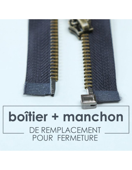 Boîtier et manchon d´arrêt ZlideOn pour fermeture