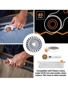 Lame rotative Fiskars zigzag Ø45 mm 2