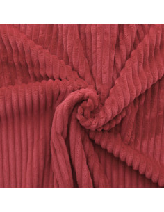 Tissu minky grosses côtes - Terracotta