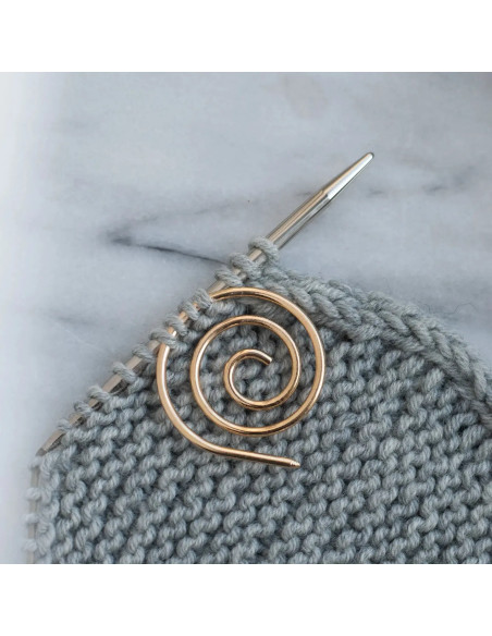 Spirale arrêt mailles pour tricot - Doré