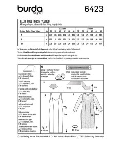 Patron de robe - Burda 6423 2