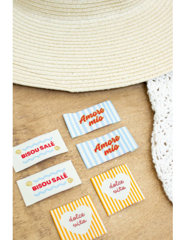 Lot de 6 étiquettes à coudre - Assortiment Dolce Vita