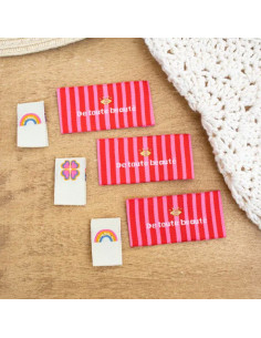 Lot de 6 étiquettes à coudre - Assortiment Lucky charm