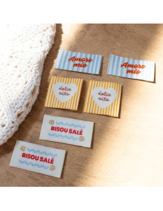 Lot de 6 étiquettes à coudre - Assortiment Dolce Vita