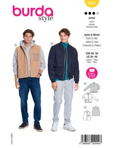 Patron de blouson et gilet - Burda 5681