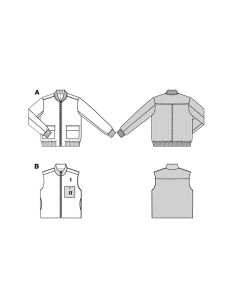 Patron de blouson et gilet - Burda 5681 2