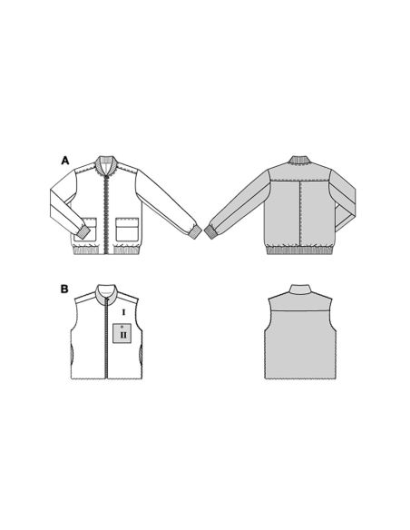 Patron de blouson et gilet - Burda 5681