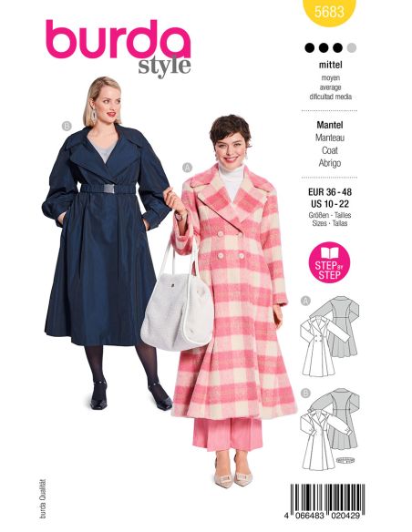 Patron de manteau - Burda 5683