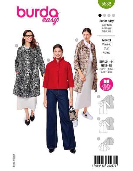 Patron de manteau et veste - Burda 5688
