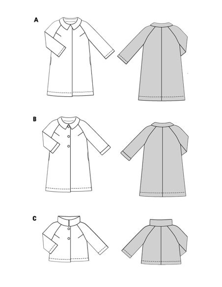 Patron de manteau et veste - Burda 5688