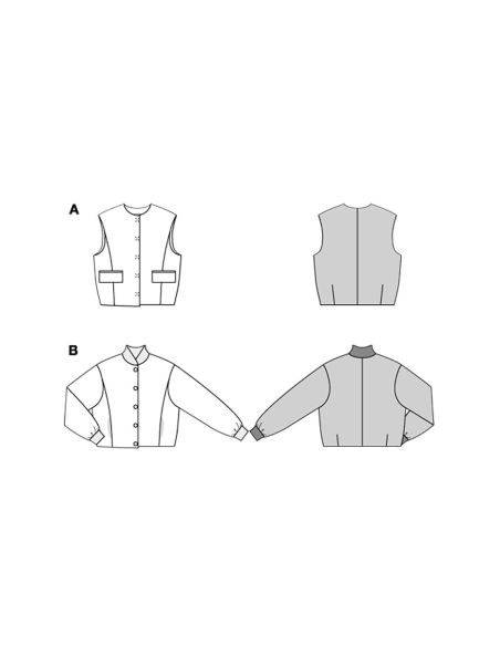 Patron de gilet - Burda 5698