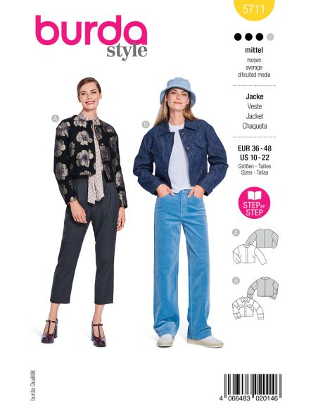 Patron de veste - Burda 5711