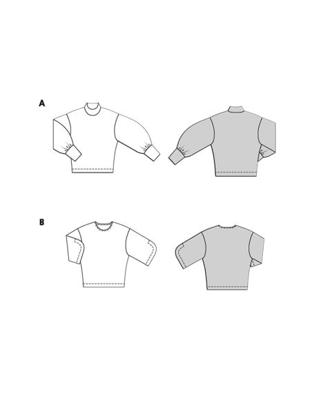 Patron de sweatshirt - Burda 5716