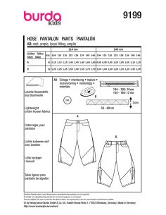 Patron de pantalon - Burda 9199 2