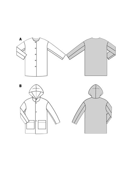 Patron de manteau - Burda 9207