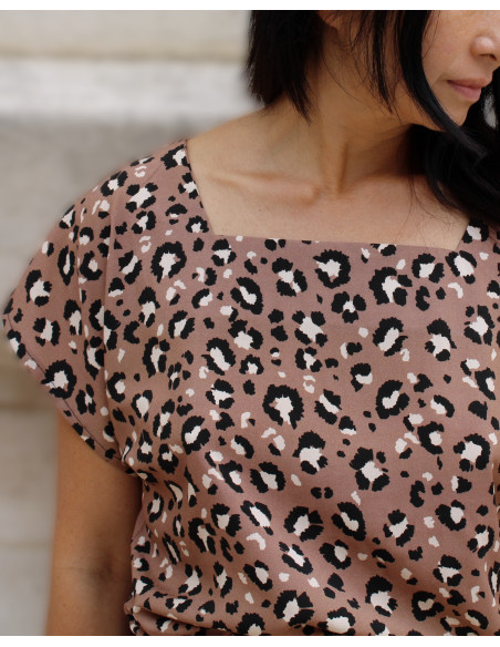 Tissu popeline de viscose Mocha - My Dress Made
