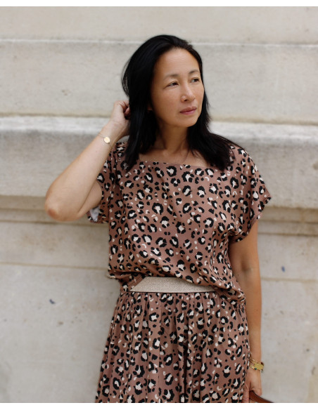 Tissu popeline de viscose Mocha - My Dress Made
