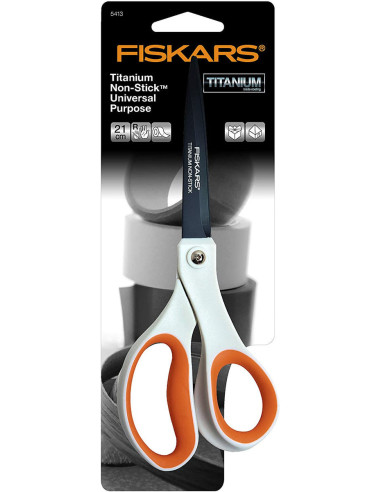 Ciseaux Fiskars titanium anti-adhésifs universels 21 cm