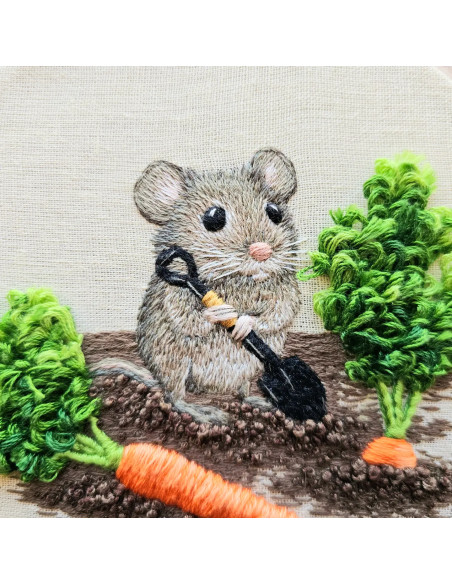 Kit broderie - Garden Mouse