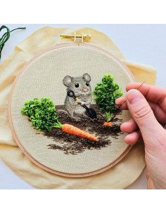 Kit broderie - Garden Mouse