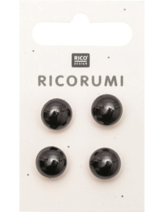 Carte de 4 yeux 11 mm noir Ricorumi