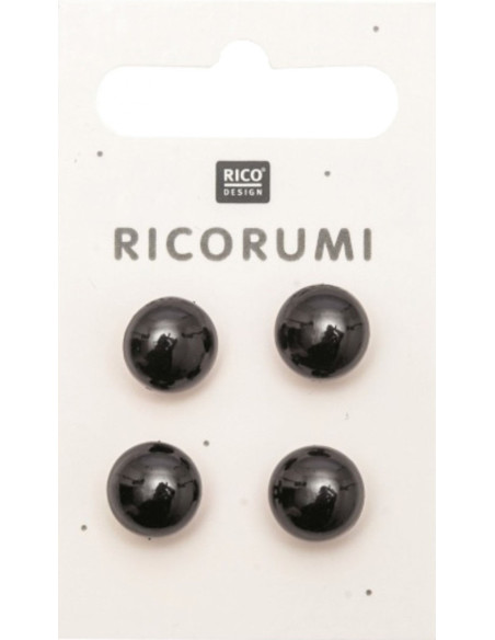 Carte de 4 yeux 11 mm noir Ricorumi