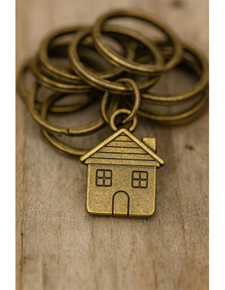 Anneaux brisés porte-clés 30 mm bronze