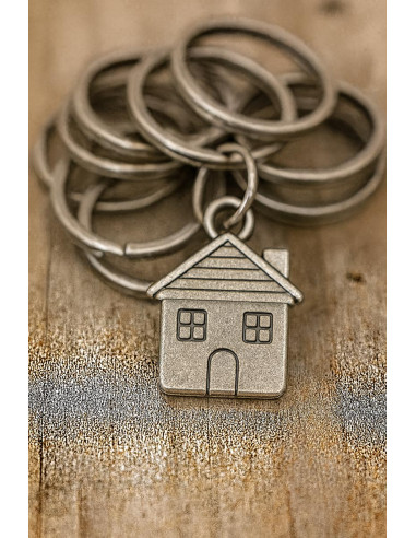 Anneaux brisés porte-clés 30 mm argent