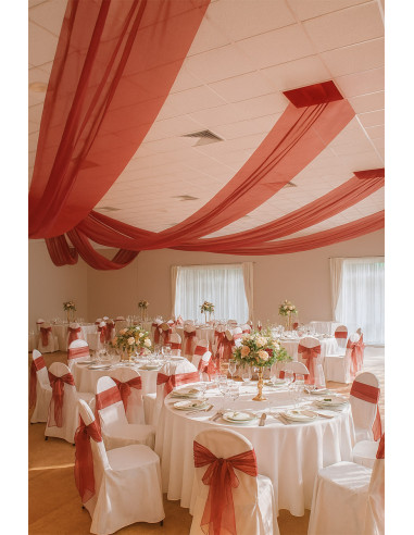 Tissu organza - Bordeaux