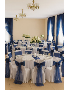 Tissu organza - Bleu marine 2