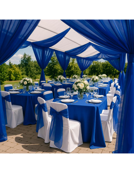 Tissu organza - Bleu foncé