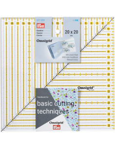 Règle patchwork Omnigrid carrée 20 x 20 cm