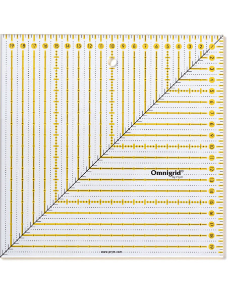 Règle patchwork Omnigrid carrée 20 x 20 cm