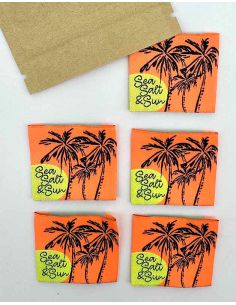 Lot de 5 étiquettes tissées à coudre Sea Salt & Sun 2