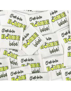 Lot de 5 étiquettes tissées à coudre C'est de la bombe Bébé !
