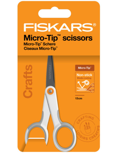 Ciseaux Fiskars anti-adhésifs Micro-tip 13 cm