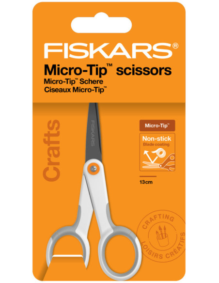 Ciseaux Fiskars anti-adhésifs Micro-tip 13 cm