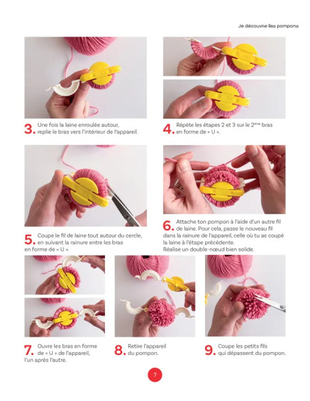 Livre je découvre les pompons