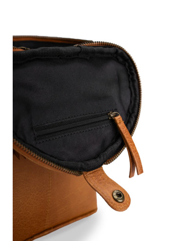 Sac de rangement en cuir pour le tricot Muud Grace - Whisky