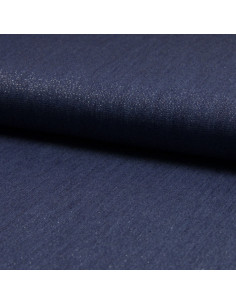 Tissu chambray lurex - Bleu