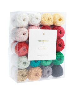 Coffret 20 pelotes de coton Ricorumi - Just Bees + Fruits + Flowers