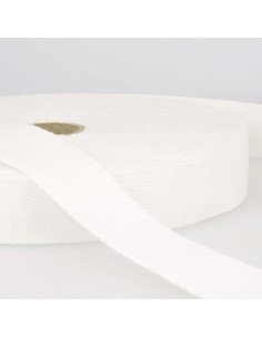 Sangle coton pour sacs - Blanc