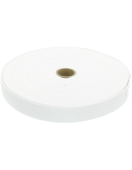 Sangle coton pour sacs - Blanc