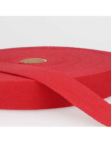 Sangle coton pour sacs - Rouge