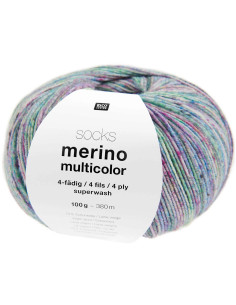 Laine à chaussettes Socks Merino multicolor 4 fils Rico Design