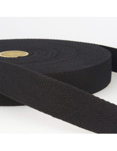 Sangle coton pour sacs - Noir