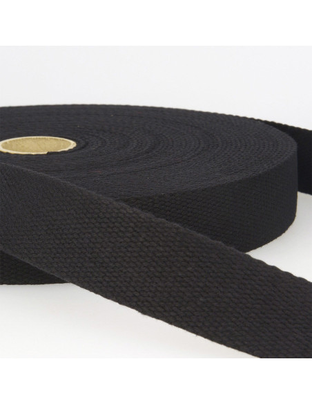 Sangle coton pour sacs - Noir