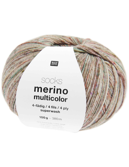 Laine à chaussettes Socks Merino multicolor 4 fils Rico Design