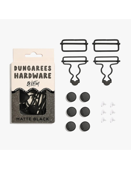 Kit bouclerie pour salopettes - Noir mat